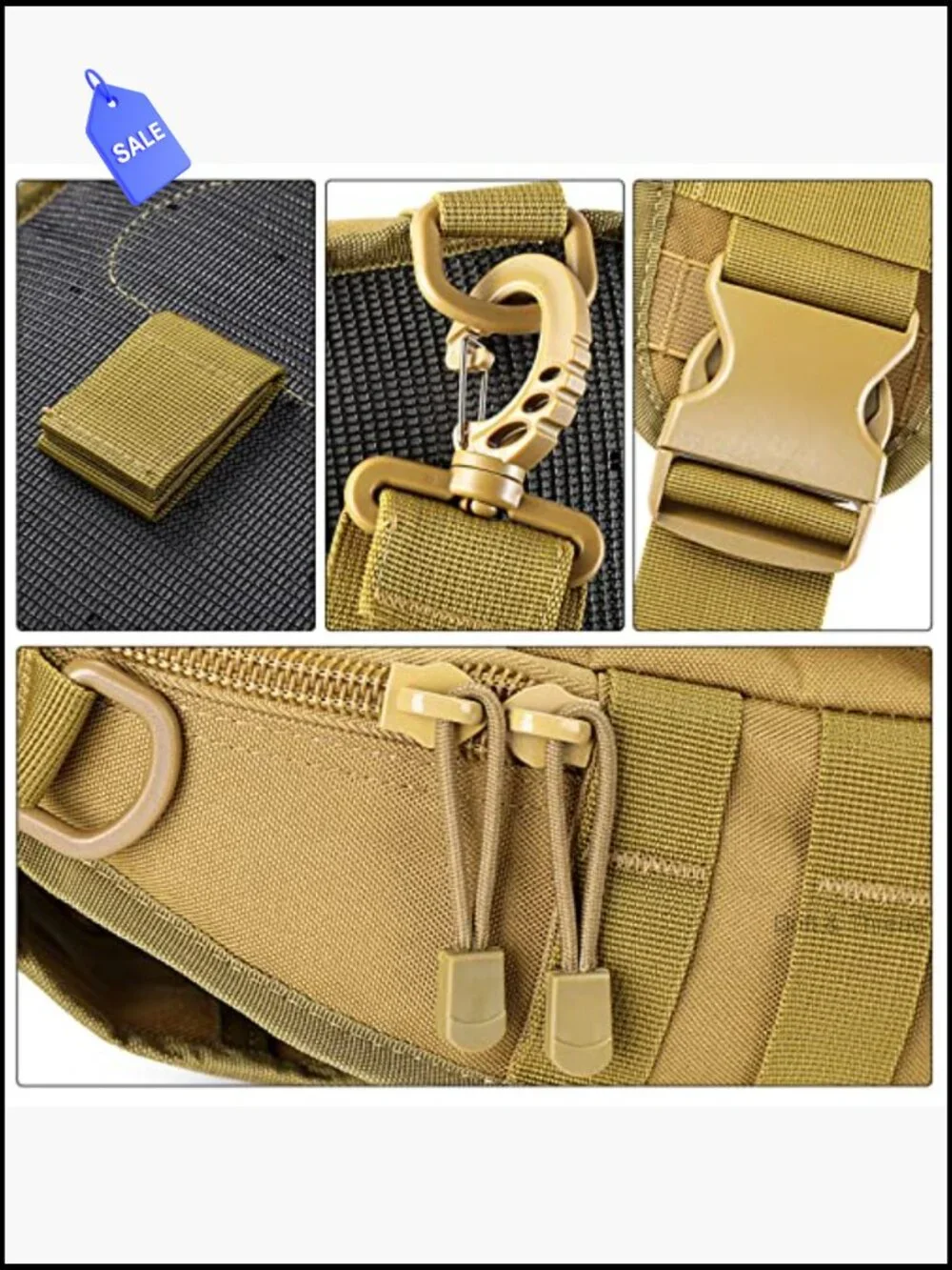 Tactical Backpack Sling Shoulder Bag EDC Lightweight 7L Outdoor Sport